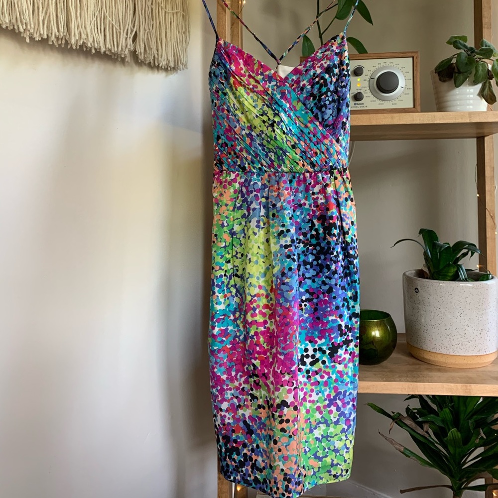 Shoshanna multicolored polka dot dress